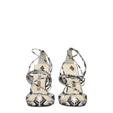 The Attico White Leather Stiletto Heel Sandals