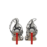 The Attico White Leather Stiletto Heel Sandals