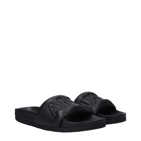 Ambush Black Leather Slippers
