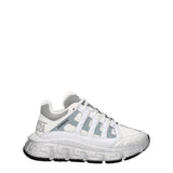 Versace White Fabric Athletic Sneakers