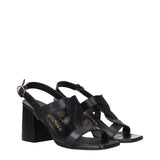 Stuart Weitzman Black Leather Platform Sandals