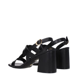 Stuart Weitzman Black Leather Platform Sandals