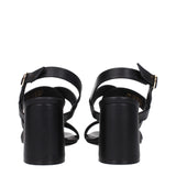 Stuart Weitzman Black Leather Platform Sandals