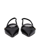 Max Mara Black Leather Ballet Flats