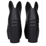 Givenchy Black Cotton Wedge Sandals