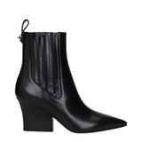 Valentino Garavani Black Leather Ankle Boots