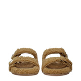 Jimmy Choo Brown Fabric Slippers