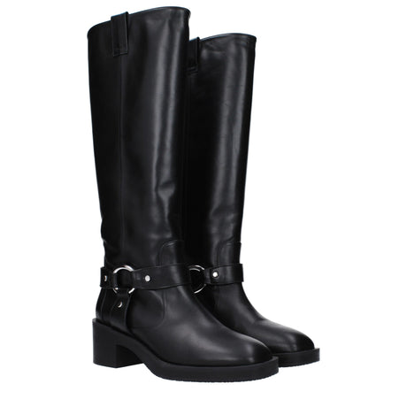 Stuart Weitzman Black Leather Boots