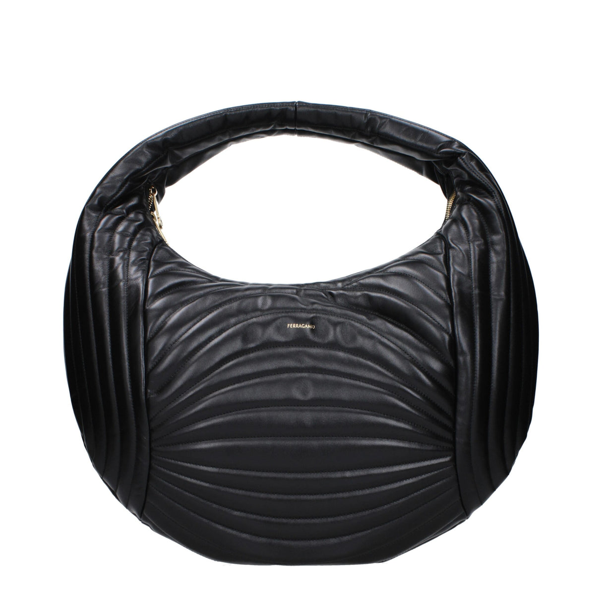 Salvatore Ferragamo Black Leather Handbag