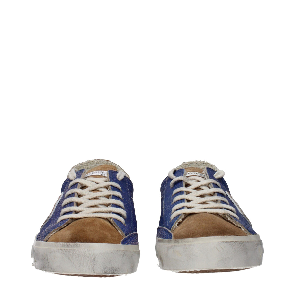 Philippe Model Blue Leather Low Top Sneakers