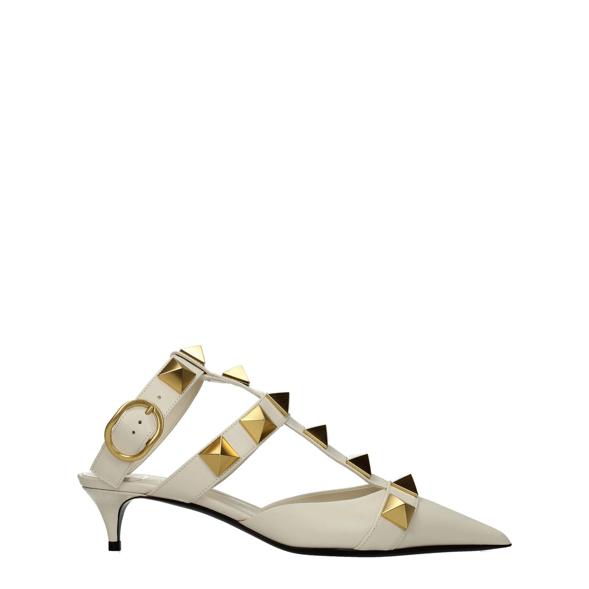 Valentino Garavani Beige Leather Stiletto Heel Sandals