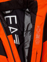 EA7 Emporio Armani Neon Orange Quilted Technical Jacket - Men's