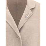 Ermanno Scervino Beige Wool Coat