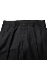 Dolce & Gabbana Dark Gray Jacquard Single Breasted 2 Piece Suit