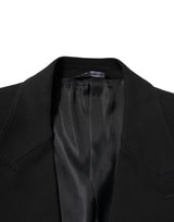 Dolce & Gabbana Black Cotton Single Breasted 2 Piece Suit