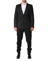 Dolce & Gabbana Dark Gray Wool Single Breasted 2 Piece Suit