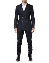 Dolce & Gabbana Dark Blue Double Breasted 2 Piece Suit