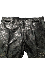 Dolce & Gabbana Metallic Floral Jacquard Silk 2 Piece Suit
