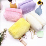 Large Capacity Plush Travel Cosmetic Bag for Women