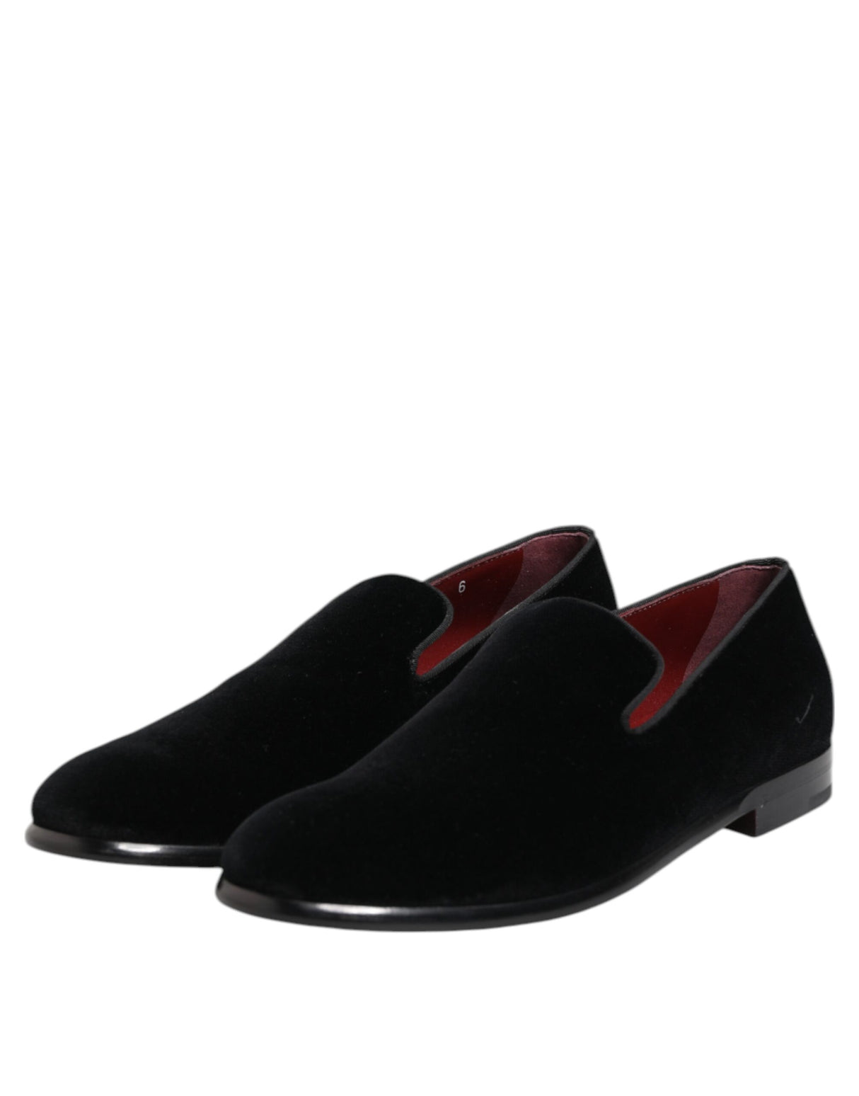 Dolce & Gabbana Black Velvet Loafers Formal Men Dress Shoes