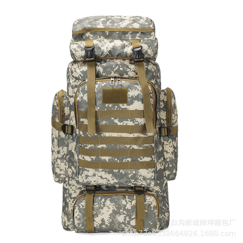 80L Camouflage Outdoor Backpack for Hiking and Camping