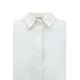 Brunello Cucinelli White Cotton Dress Shirt