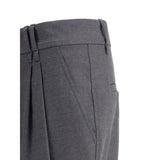 Brunello Cucinelli Bicolor Fleece Wool Casual Pants