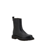 Brunello Cucinelli Black Calf Leather Bos Taurus Ankle Boots