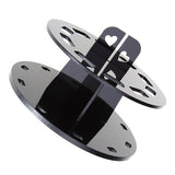 10-Hole Black Round Makeup Brush Holder