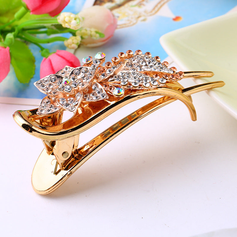 Alloy Diamond Hairpin - Fashionable Luxury Hair Accessory