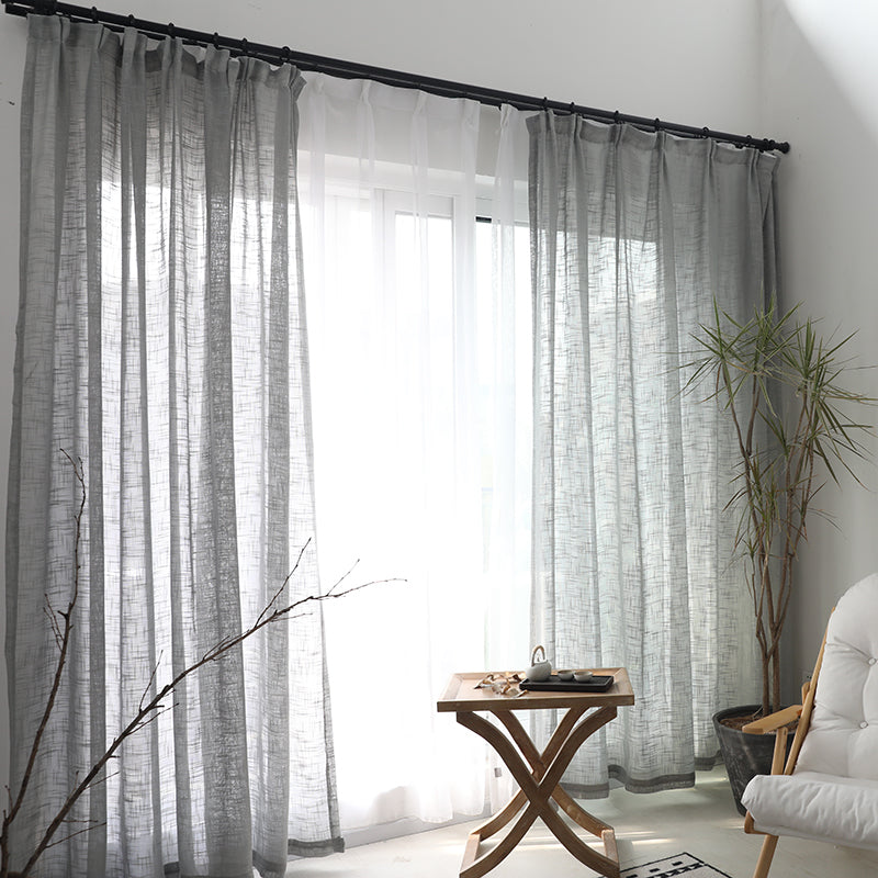 Modern Minimalist Cotton Linen Curtains for Home Decor