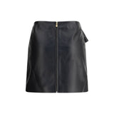 Versace Black Lamb Ovis Aries Aries Mini Skirt