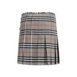 Burberry Gray Wool Mini Skirt