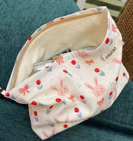 Kawaii Floral Travel Cosmetic Storage Bag and Organizer
