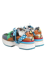 Dolce & Gabbana Multicolor Leather Low Top Sneakers Shoes