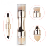 4-in-1 Portable Makeup Brush Set for Foundation & Blush