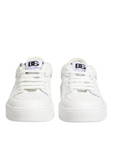 Dolce & Gabbana White Miami Leather Low Top Sneakers Shoes