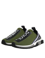Dolce & Gabbana Green Logo Low Top Sorrento Men Sneakers Shoes