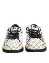 Dolce & Gabbana White Logo Print Low Top Men Sneakers Shoes