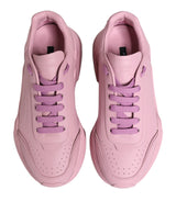 Dolce & Gabbana Pink Leather Daymaster Low Top Sneakers Shoes