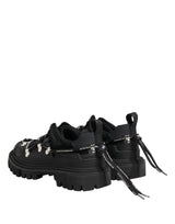 Dolce & Gabbana Black Low Top Lace Up Trekking Sneakers Shoes