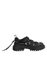 Dolce & Gabbana Black Low Top Lace Up Trekking Sneakers Shoes