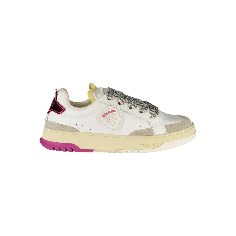 Blauer White Polyurethane Women Sneaker
