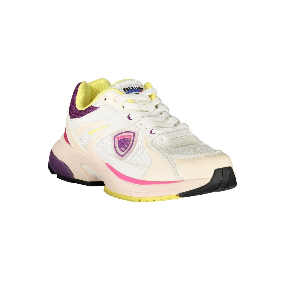 Blauer White Polyurethane Women Sneaker