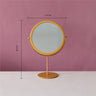 Round Metal Makeup Mirror with Desktop Stand