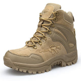 Men's Sand Color High-Top Hiking Boots