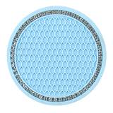 Creative Honeycomb Car Cup Holder Mat with Rhinestones