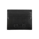 La Martina Black Leather Men Wallet Holder