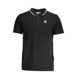 Fila Black Cotton Men Polo Shirt