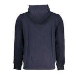 Napapijri Blue Cotton Men Sweater with Hood